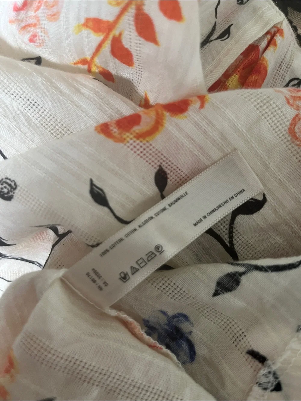 Anthropologie Lilka Mesh and Cream Floral Spaghetti Strap Tank Size Medium